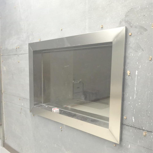 惠州800*1200*20mm铅玻璃观察窗安装效果图
